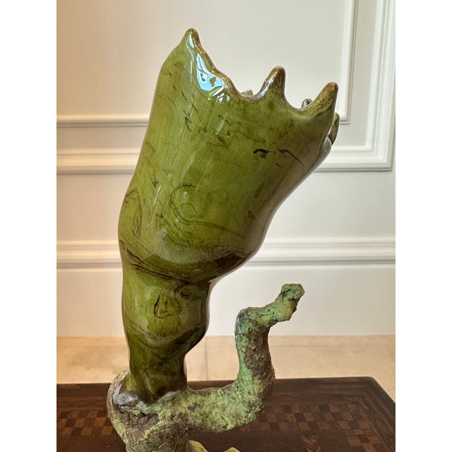 Vintage 1999 Brutalist Ceramic Handmade Sculpture For Sale - Image 11 of 18