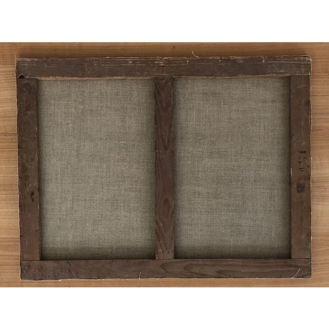 N. Junod, Voiliers sur le lac dans un paysage animé, 1898, Oil on Canvas For Sale - Image 6 of 7