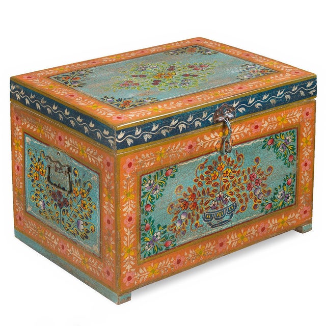 Wood Oriental Wooden Box, 1940s For Sale - Image 7 of 7