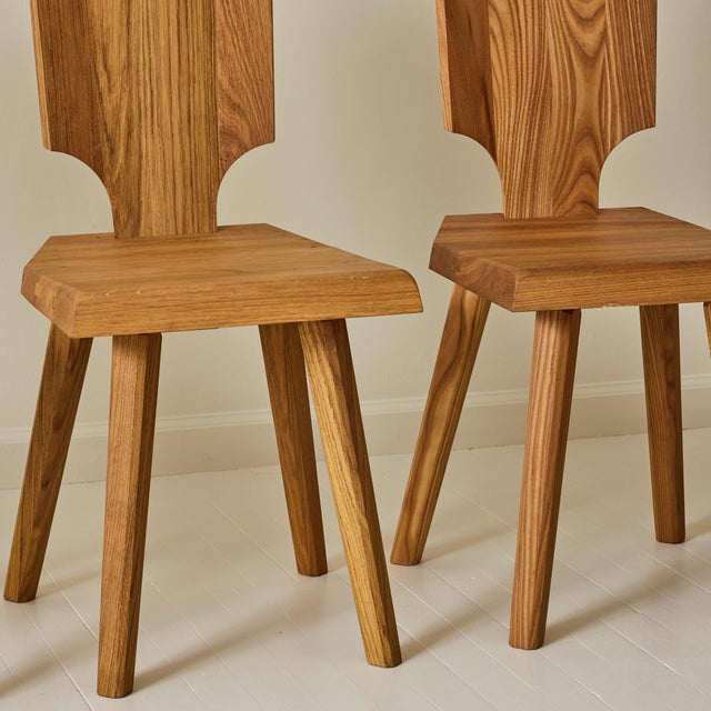 Pierre Chapo "S28" Elm Dining Chairs, Set of 6, 1970s For Sale - Image 11 of 11