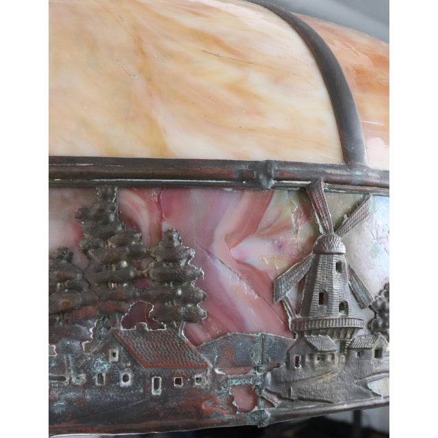 1910s Windmill Caramel Slag Glass Pendant Light For Sale In New York - Image 6 of 12