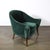 Art Deco Scroll Form Lounge Chair W/ Walnut Supports in Viridian Velvet Mohair For Sale - Image 17 of 18