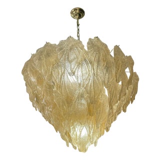 Murano Glass Waterfall Gold Leaf Lamp, 1970s For Sale
