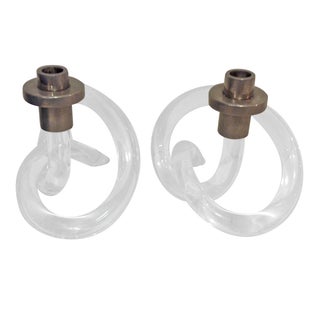 Dorothy Thorpe Lucite Candle Holders For Sale
