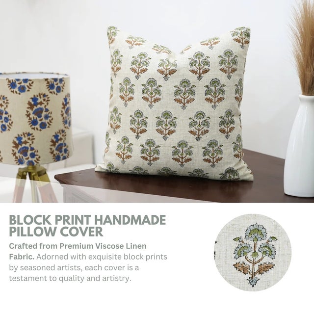 The Traffic Light cushion cover adds a playful, contemporary twist to traditional hand block printing. Featuring a bold,...