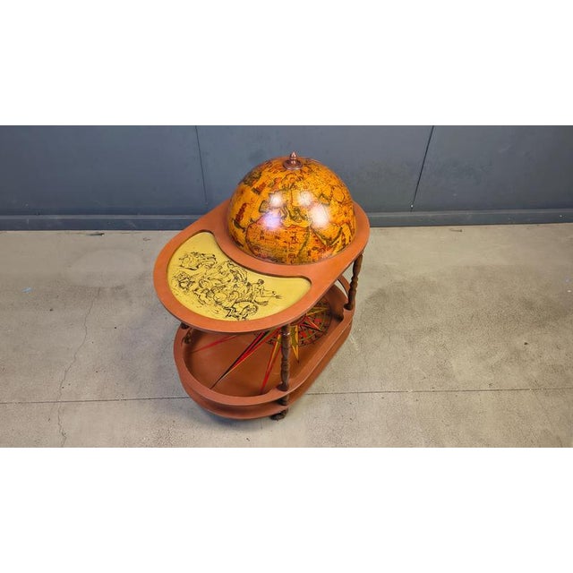 Vintage Globe Bar on Wheels, 1970s For Sale - Image 6 of 16