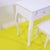 2000 - 2009 White Wooden Table with Stool and Flower Knobs For Sale - Image 5 of 9