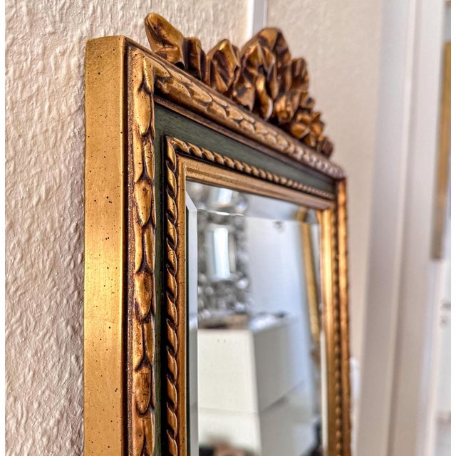 Vintage Belgian Gold Full-Length Mirror, 1970s For Sale - Image 3 of 13