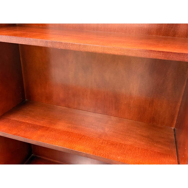 Transitional Cherry Stain Bookcase For Sale - Image 9 of 12