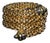 Late 20th Century Italian Fope Flex’it Blue Sapphire Woven Triple Wrap Bangle Bracelet in 18k Yellow & White Gold For Sale