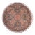 Art Nouveau 1990's Floral Pak-Persian Gray/Pink Wool Round Rug - 8'1'' X 8'3'' For Sale