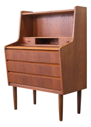Danish Teak Secretary Desk