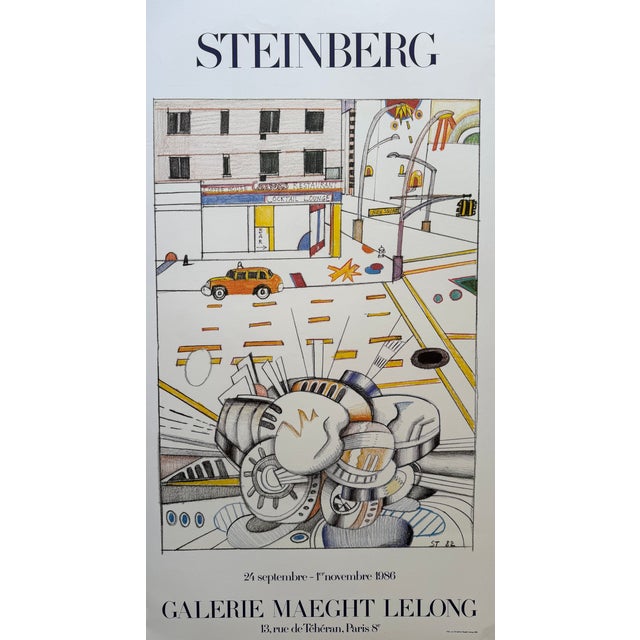 Cocktail Lounge Exhibition Poster from Saul Steinberg, France, 1986 For Sale - Image 12 of 12