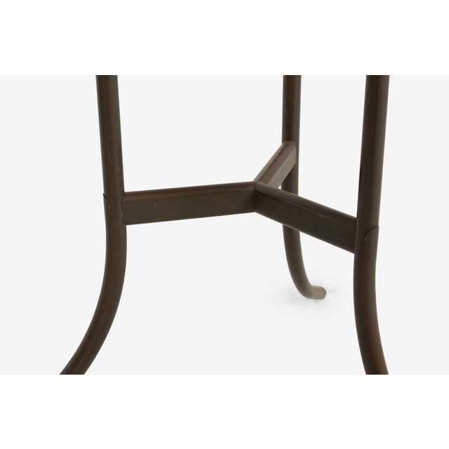 Blue Pair of Cedric Hartman Bronze & Blue Bahia Granite Side Tables, Circa 1970s For Sale - Image 8 of 10