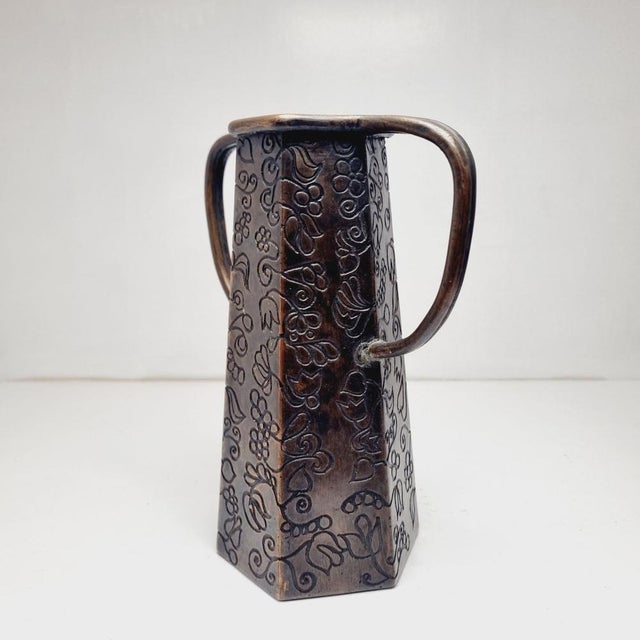 Art Deco Style Brass Vase with Handles, 1920s For Sale - Image 3 of 14