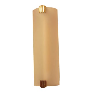 French Art Deco Brass Sconce, 1930s For Sale