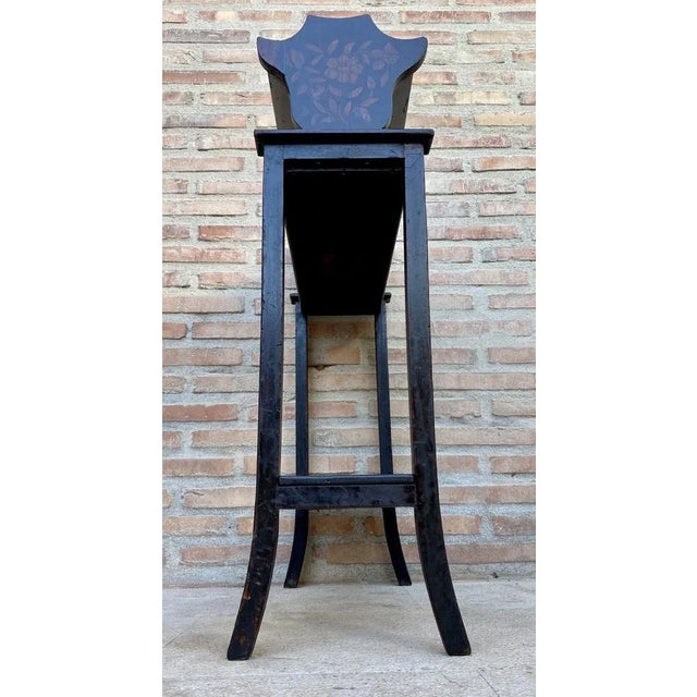 Brown Mid 20th Century Modernist French Wooden Magazine Rack with Marquetry, 1950s For Sale - Image 8 of 9