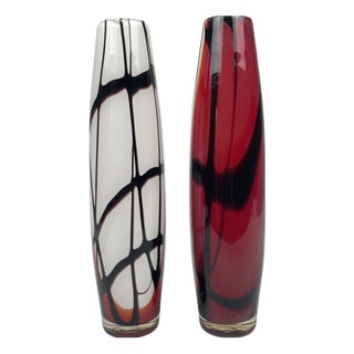 Large Murano Glass Vases from Made Murano Glass, 1980s, Set of 2 For Sale
