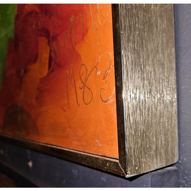 1980s Large Polychrome Expressionistic Painting by Sirena (Aka Antonia Mastrocristino Sirena) For Sale - Image 13 of 14