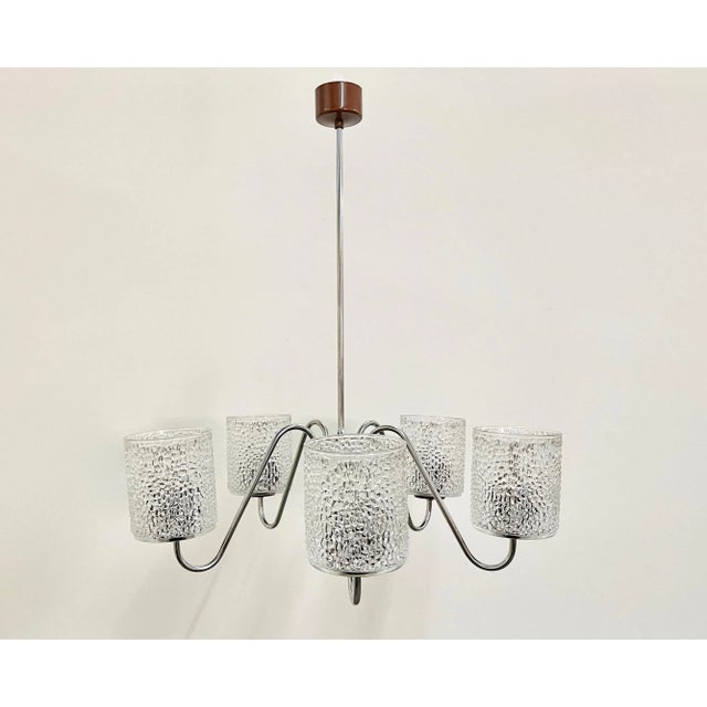 Vintage 5-Arm Chandelier from Lidokov, 1970s For Sale - Image 3 of 11