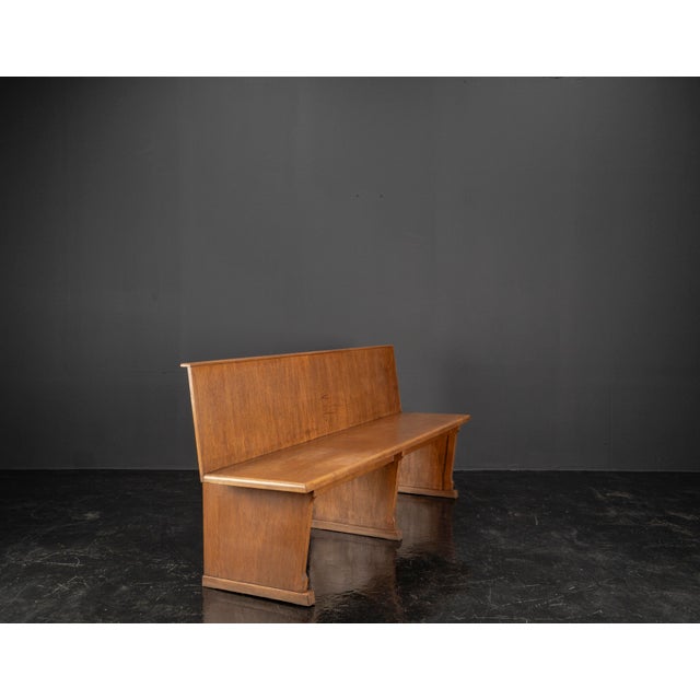 Vintage Oak Bench, 1960s For Sale - Image 9 of 18