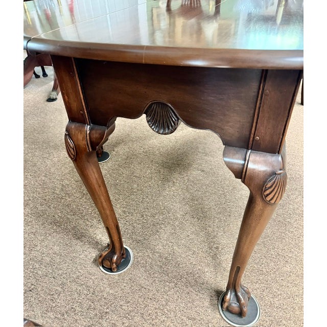 Wood Kittinger for Colonial Williamsburg Mahogany Chippendale Style Large Gateleg Dining Table For Sale - Image 7 of 9