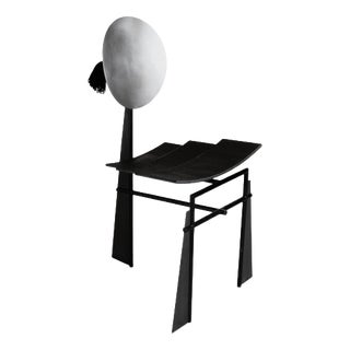 Tsukimi Chair Japanese Moon Celebration in Metal and Wood by Frederic Gaillard For Sale