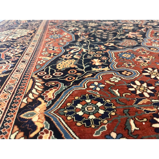Antique Persian Mohtasham Kashan Rug 4’6" X 6’11" For Sale In New York - Image 6 of 7