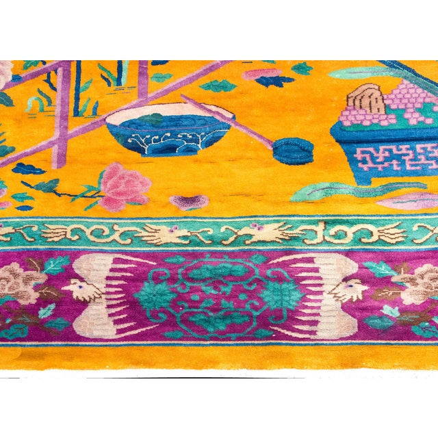 Textile Extraordinary Early 20th Century Chinese Art Deco Rug For Sale - Image 7 of 15