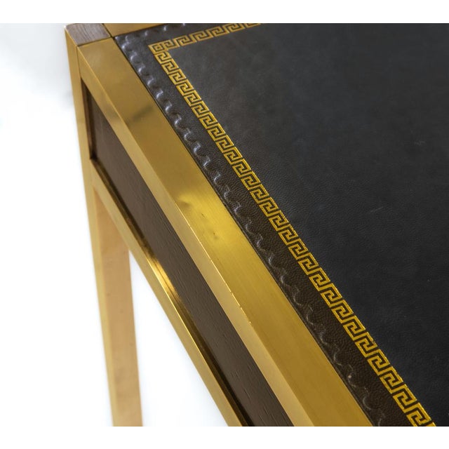Mid-Century Brass & Leather Desk in the style of Maison Jansen, 1950s For Sale - Image 16 of 18