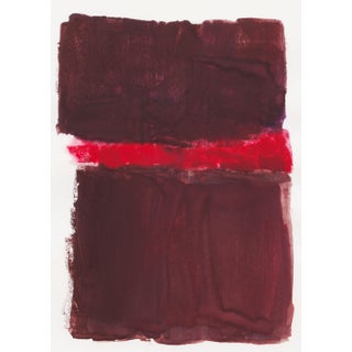 "Maraschino" Abstract Painted Field Fine Art Print For Sale