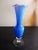 Contemporary Cobalt Blue Ombre Hand Blown Cased Glass Bud Vase For Sale - Image 3 of 7
