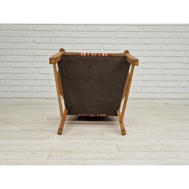 1960s Danish Armchair in Oak Wood, 1960s For Sale - Image 5 of 18