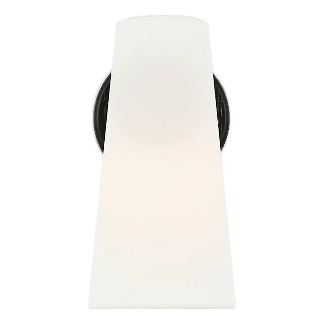 Olina 10" Sconce in Polished Nickel and Ebony with Linen Shade Designer: AERIN Finish: Polished Nickel and Ebony Height:...
