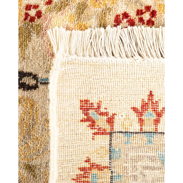 2000 - 2009 Mogul, One-of-a-Kind Hand-Knotted Area Rug - Ivory, 8' 2" x 10' 2" For Sale - Image 5 of 8