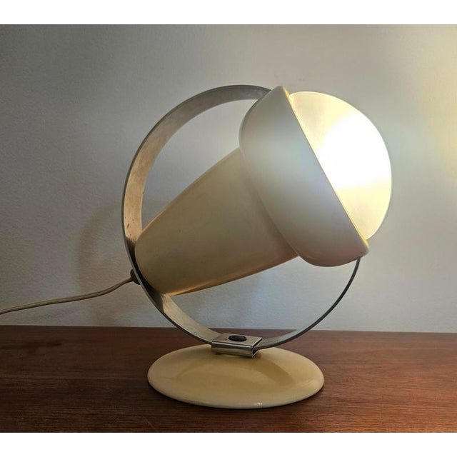 Mid-Century Glass Table Lamp by Charlotte Perriand for Philips, Netherland, 1960s For Sale - Image 17 of 18