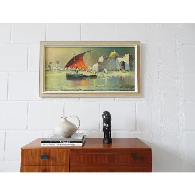 Mid-Century Modern Painting Harry Winkler, African Coast, Germany, 1960s, Plastic & Wood & Paper For Sale - Image 3 of 11