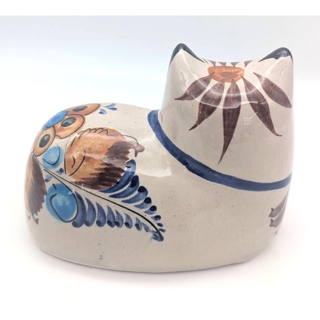 Bitossi 1970s Tonalá Mexico Ceramic Cat Figurine For Sale - Image 4 of 11