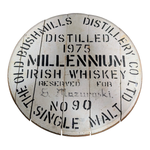 Authentic Old Bushmills Single Malt Whiskey Cask Head – A Piece of Irish Distilling History