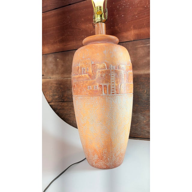 1980's Casual Lamps of California Southwestern Style, Pueblo Village Design For Sale - Image 11 of 12