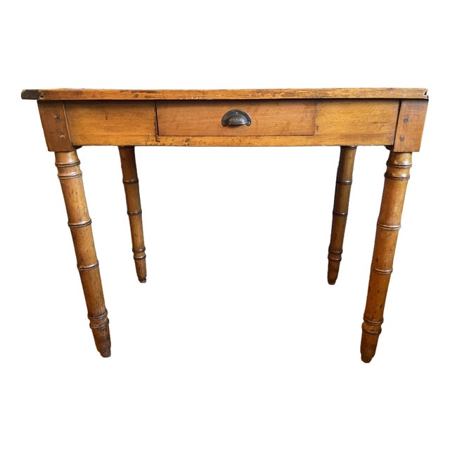 Small French Table in Faux Bamboo, 1890s For Sale