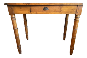 Small French Table in Faux Bamboo, 1890s