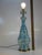 Mid 20th Century Neoclassical Fantasy, Sea Foam Blue, Porcelain Pale Blue Luster Table Lamp For Sale - Image 6 of 7