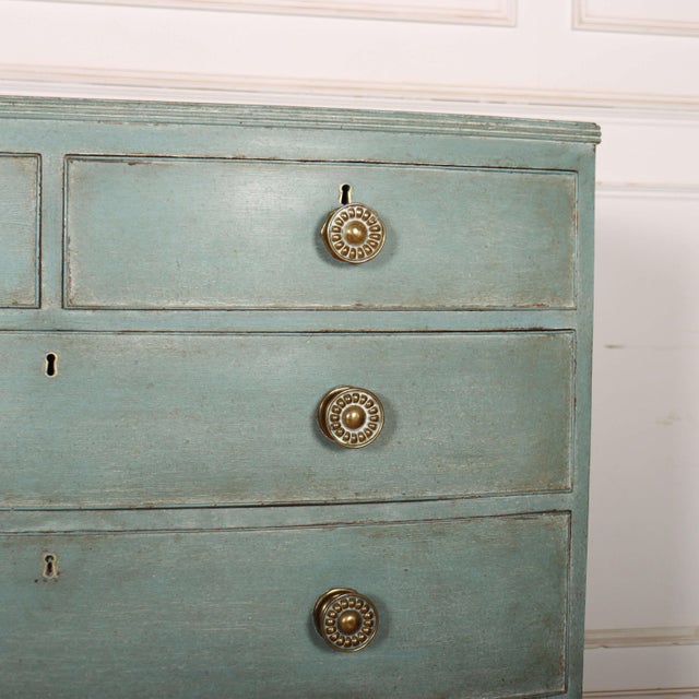 English Bow Front Chest of Drawers For Sale - Image 5 of 9