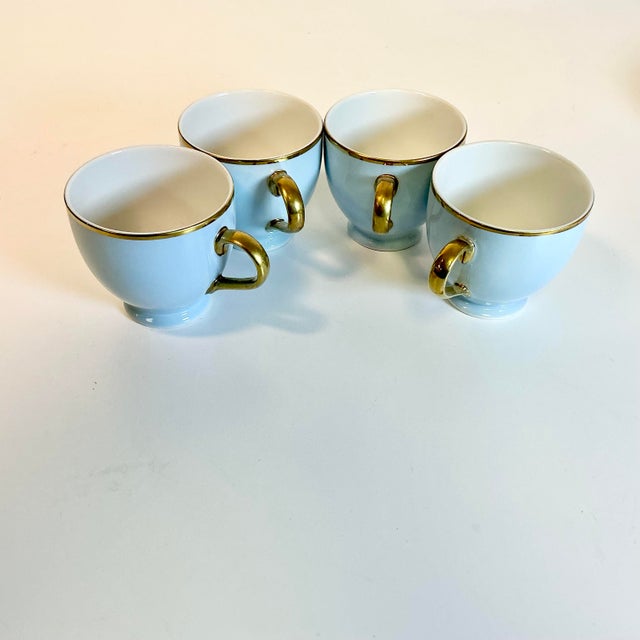 Vintage Coastal Hollywood Regency Ralph Lauren Hampton’s Tea Luncheon Plates, Cups - Set of 8 For Sale - Image 12 of 15