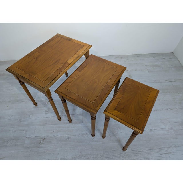 Set of Mid-Century Inlaid Trojak Tables, Set of 3 For Sale - Image 10 of 17