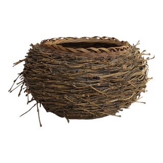 Vintage Bird Nest Basket For Sale