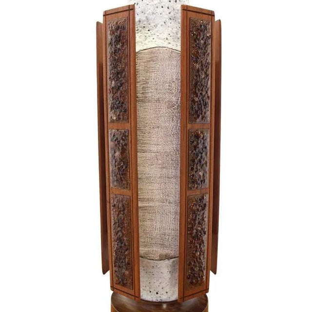 Ceramic Glazed Pottery Mid-Century Modern Table Lamp For Sale - Image 7 of 9