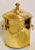 Large Antique English Gilt Brass Lidded Jardiniere / Container / Coal Bin For Sale - Image 4 of 12