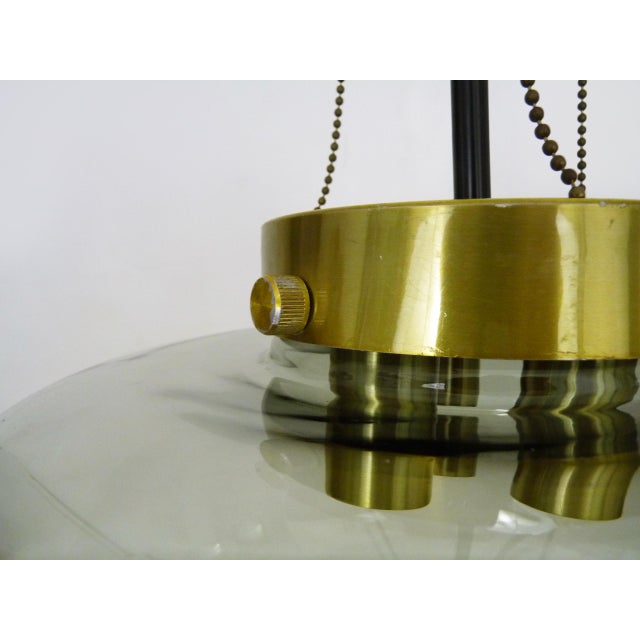 Gold Triosonate Hanging Light from Raak Amsterdam, 1970 For Sale - Image 8 of 11